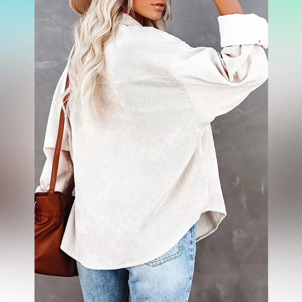 Corduroy Button Down Top - Picture 4 of 11